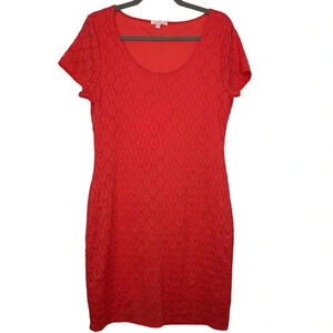 Isaac Mizrahi Lace Eyelet Coral Dress